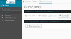plateforme eCandidat - capture