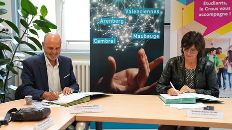 Signature de convention, UPHF CPAM CROUS