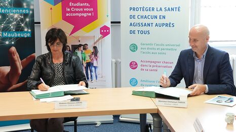 Signature de convention, UPHF CPAM CROUS
