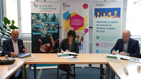 Signature de convention, UPHF CPAM CROUS