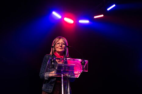Valérie Richardot, directrice adjointe de l'ISH, sur la scène de la Cité des Congrès