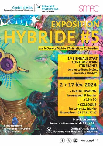 Affiche 1e biennale d'art contemporain 24-25 itinérante Collèges-lycées-Facultés