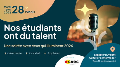 Affiche de l'événement "Nos étudiants ont du Talent"
